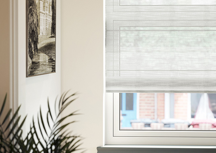 Novara Voile, Grey Skies - Twist&Fit Roman Blind - Image 5